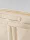 Can be installed! It's just big! Simple and portable, pure color zipper handheld inner bag cosmetics pu leather storage bag