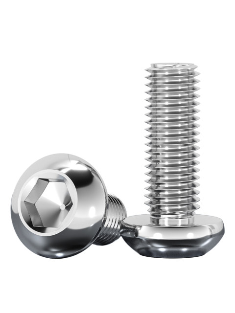 M5M6M8M10M12 304 stainless steel round head disk head hexagon screw semicircular cup screw mushroom head bolt