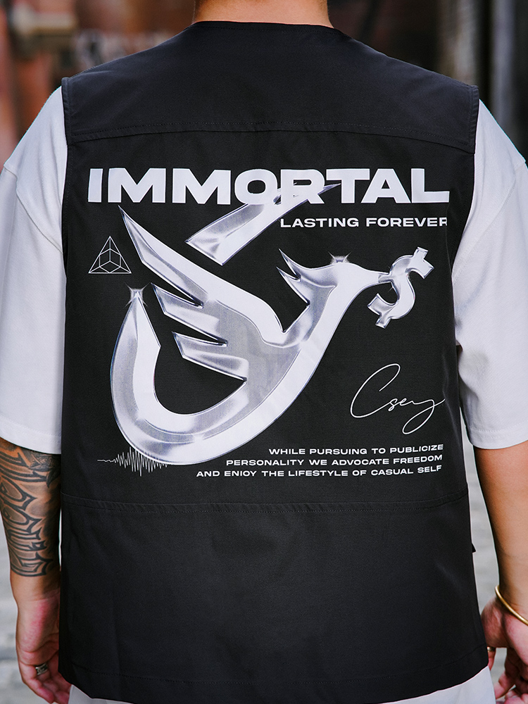 OLDGREEN OG AMERICAN RETRO OVERALLS VEST MENS SPRING AND AUTUMN INS FUNCTIONAL STYLE SLEEVELESS HIP HOP VEST HORSE CLIP