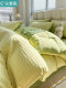 Ins bed four-piece set of cotton pure cotton 2023 new bubble yarn wash cotton green sheet quilt cover three-piece set of set of three-piece set of bubble yarn