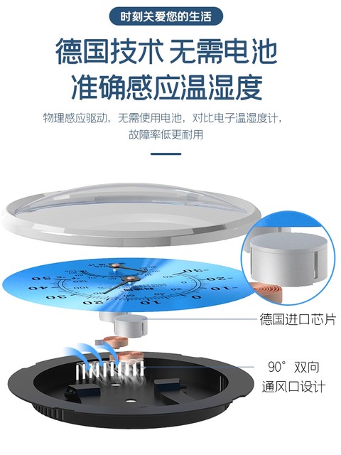 Thermometer is accurate indoor household high-precision baby room dry and wet humidity meter breeding temperature and humidity meter pharmacy industry