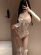 Sexy pure bellyband underwear 2025 new style Qingqu bed teasing small breasts gathering suspender skirt reveals QQ pajamas