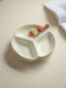 YE HOME Simple style ceramic three-grid plate fat reduction quantitative meal plate household breakfast plate fruit plate side dish