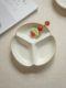 YE HOME Simple style ceramic three-grid plate fat reduction quantitative meal plate household breakfast plate fruit plate side dish