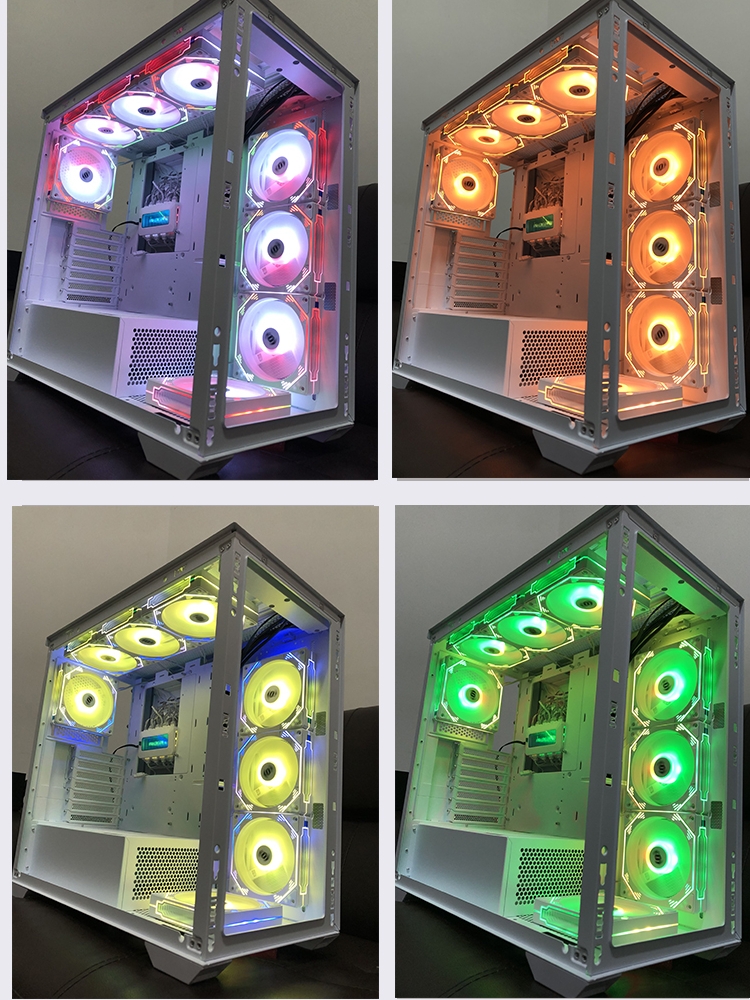 FISH NEST PRISM 4TH GENERATION PRO FAN 12CM COMPUTER CASE ARGB SHENGUANG SYNCHRONOUS 5V3 PIN DAZZLING COLOR PWM TEMPERATURE CONTROL