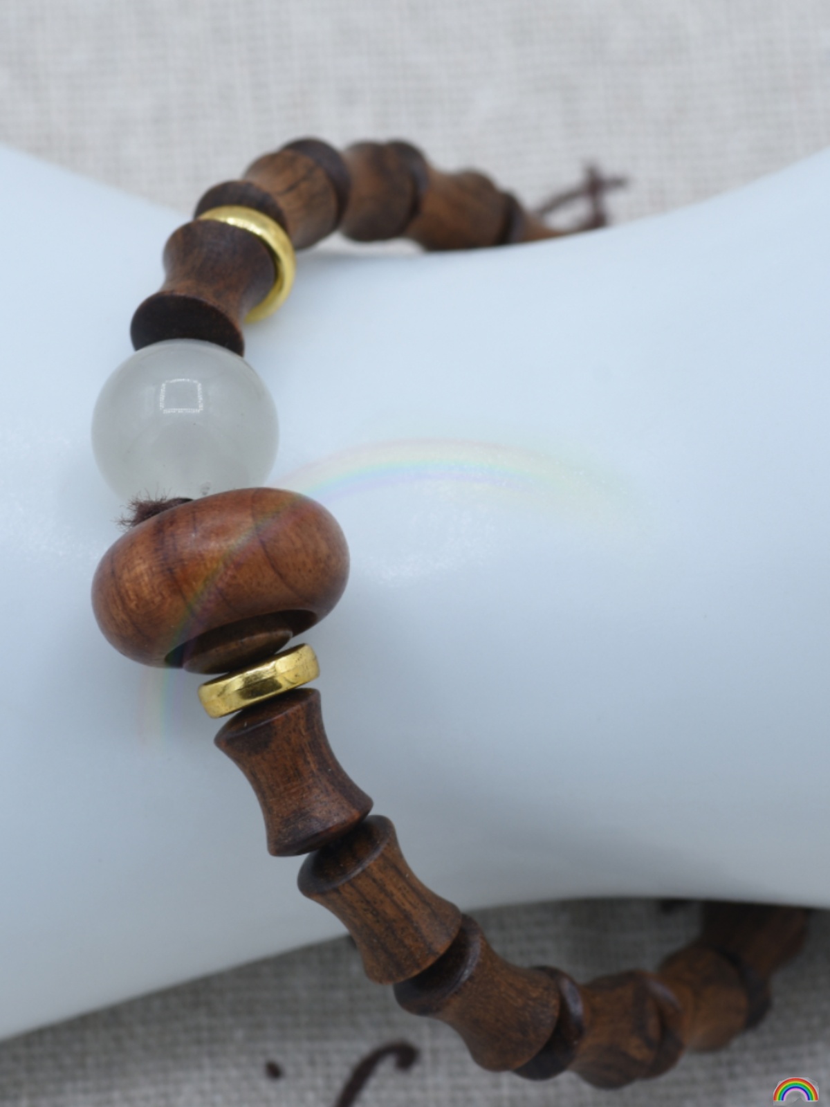 NATURAL AGARWOOD BAMBOO BRACELET COUPLE HETIAN JADE TRANSFER BEAD PLAY BRACELET RWBUY BRAND JEWELRY