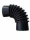 Industrial washing machine drain pipe rubber corrugated telescopic kitchen drain telescopic soft connection rubber sleeve PVC connector