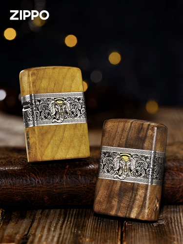 Мужская оригинальная ветрозащитная зажигалка из сандалового дерева на керосине, подарок на день рождения