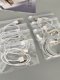 Transparent data cable storage bag charging cable box wire processor matte partition zipper bag dormitory drawer self-sealing bag