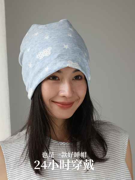 charholo月子帽纯棉春秋季产妇帽头巾孕妇产后帽子发带防风睡帽