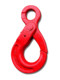 G80 European-style eye-type safety self-locking hook chain sheep horn safety self-locking hook lifting rotation safety self-locking hook