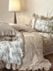 French retro floral pure cotton four-piece set printed cotton quilt cover bedding princess style bed sheets bed cover