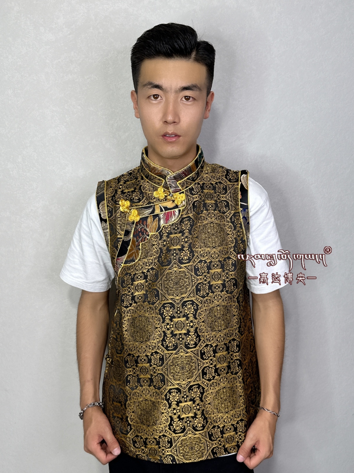 TIBETAN VEST FLORAL EDGING POPULAR TIBETAN JACKET SLEEVELESS LHASA CLOTHING KHAM AND HAN VERSATILE TIBETAN HORSE CLIP