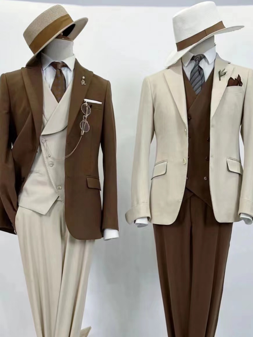 STUDIO THEME MENS CLOTHING WEDDING PHOTOGRAPHY TRAVEL SUITS PERFORMANCE STAGE HOST PHOTO SUIT THREE-PIECE SUIT