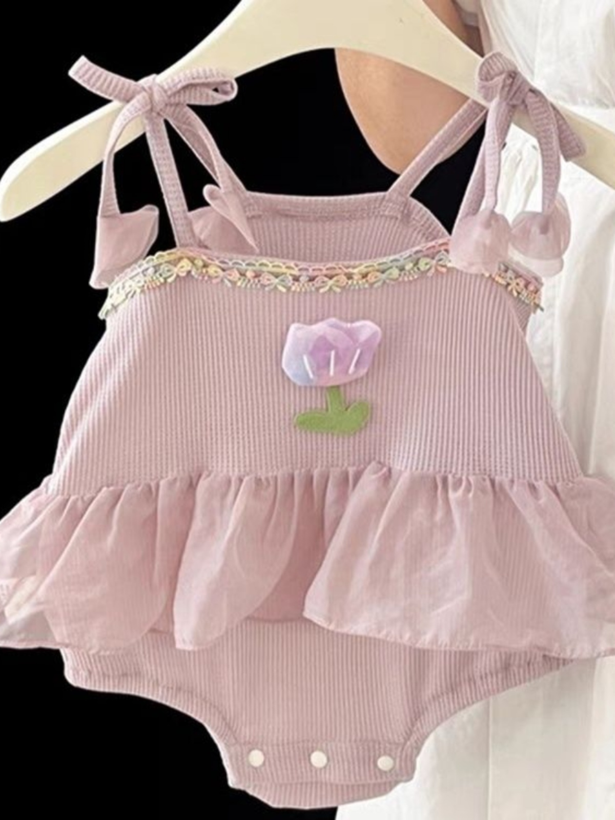 INTERNET CELEBRITY BABY SUMMER CLOTHES FOREIGN CUTE BABY SUSPENDER BAG FART CLOTHES BABY GIRL SUMMER THIN ONESIES