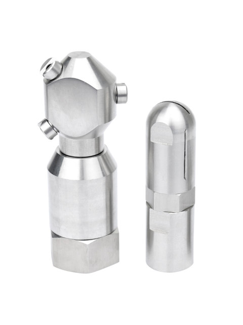 360 degree automatic rotating stainless steel fan nozzle bottle jar cleaning industrial nozzle spray fan cone