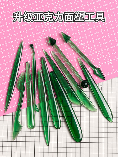 面塑工具亚克力14件套装雕刻刀具糖艺工具免打磨面塑刀粘土