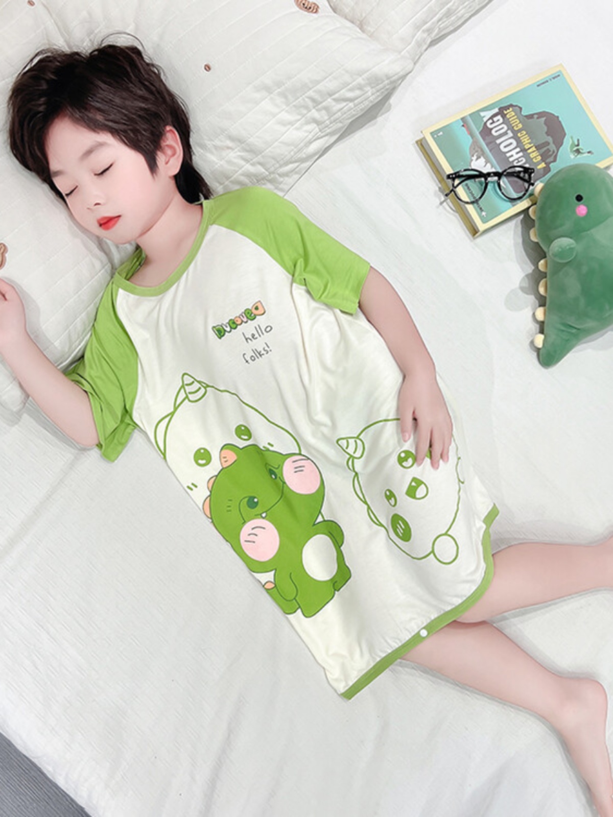CHILDRENS PAJAMAS SUMMER THIN BOYS BABY MODAL LOUNGEWEAR BOYS SUMMER KICK PROOF SLEEPING BAG AIR CONDITIONED CLOTHES