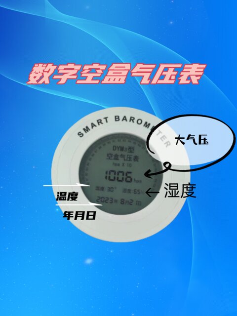 上海仪表数显空盒气压表DYM3数字大气压表高精度电子数显气压计