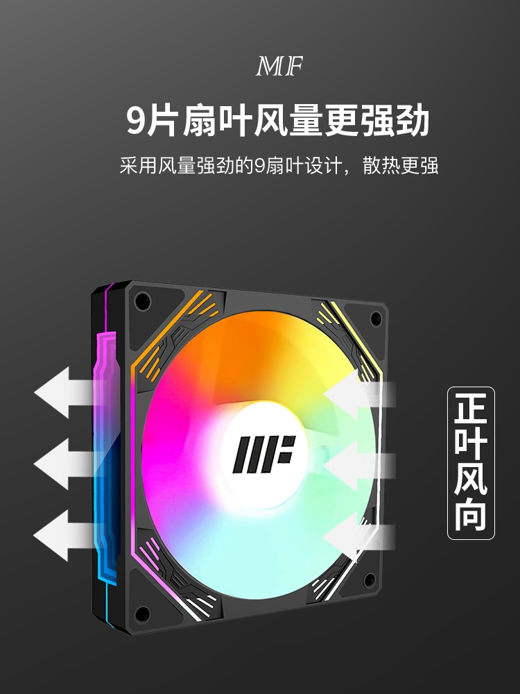 FISH NEST PRISM 4TH GENERATION PRO FAN 12CM COMPUTER CASE ARGB SHENGUANG SYNCHRONOUS 5V3 PIN DAZZLING COLOR PWM TEMPERATURE CONTROL