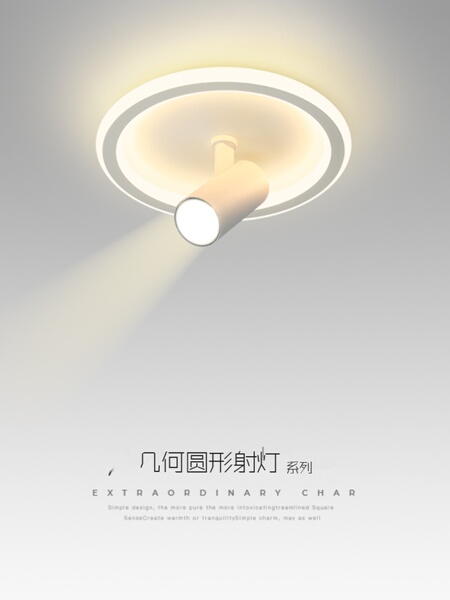 过道吸顶灯简约现代商铺明装射灯入户进门玄关走廊旋转筒灯天花灯