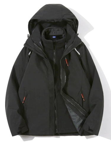 Дорожная съемная зимняя ветрозащитная флисовая альпинистская куртка подходит для мужчин и женщин, «три в одном»