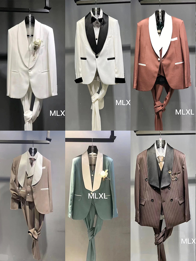 STUDIO THEME MENS CLOTHING WEDDING PHOTOGRAPHY TRAVEL SUITS PERFORMANCE STAGE HOST PHOTO SUIT THREE-PIECE SUIT