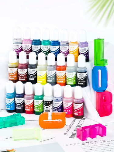 Новый цветной клей с кристаллами любви, тонкий материал ручной работы, сделай сам, эпоксидная смола, пигмент для клея Ab, красящий пигмент