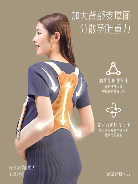 物苑托腹带孕妇专用孕中期晚期腰托腹带孕妇肚子专用背带四季隐形 — 2