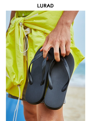 路拉迪 Нескользящие сланцы, черные слайдеры, резиновые пляжные тапочки, мягкая подошва