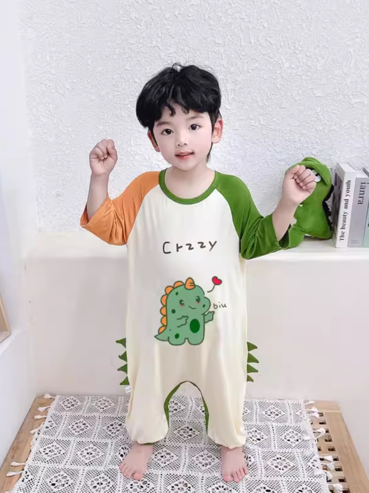 CHILDRENS PAJAMAS SUMMER THIN BOYS BABY MODAL LOUNGEWEAR BOYS SUMMER KICK PROOF SLEEPING BAG AIR CONDITIONED CLOTHES