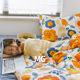 French hand-painted style four-piece set cotton bed t-top girl heart dormitory bed sheet three-piece set quilt cover bed cover