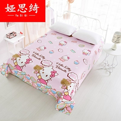 Single piece of bed sheet cute e-small fresh bed sheet girl princess princess style cartoon girl cute little fresh