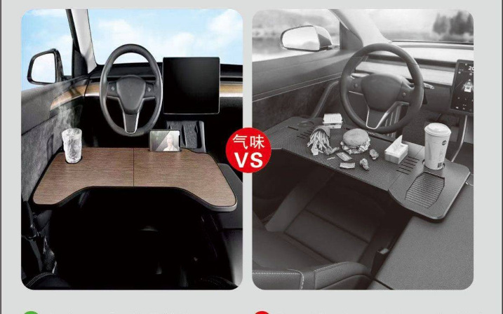 Car-Mounted Folding Table Tray for New Energy Vehicles, Suitable for Eating, Working, Studying, and Applying Makeup; Universal Interior Accessory