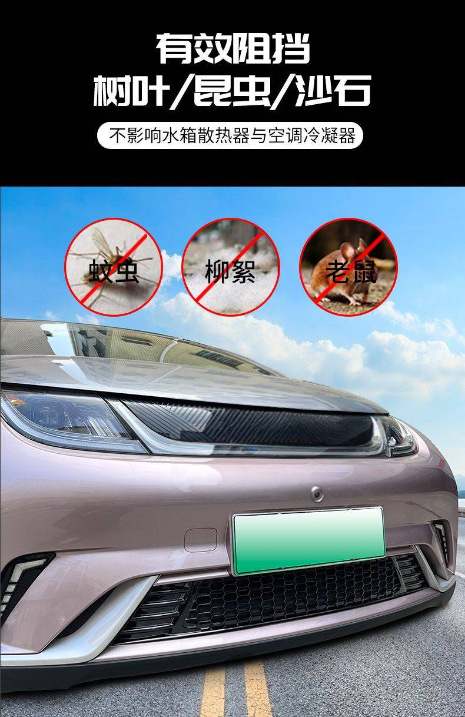 Byd Dolphin Dedicated Insect-Proof Net for Front Grille, Condenser Protection Net, Filter Clip-On Decorative Dust-Proof Net Cover