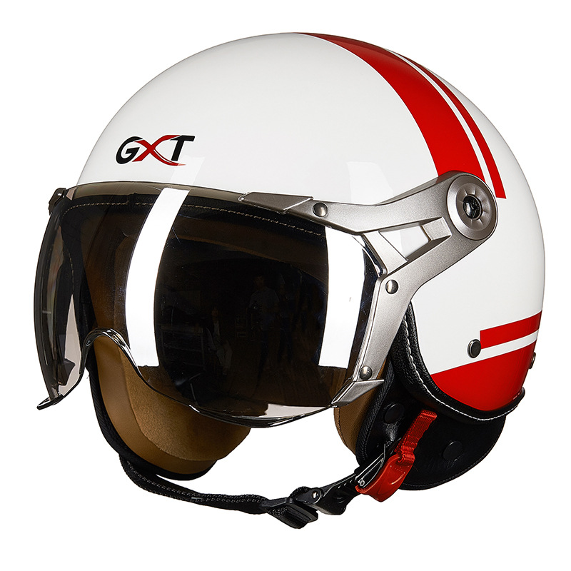Cross-Border Gxt Electric Battery Car Helmet Half Helmet Half-Cover Prince Helmet Retro Helmet for Men and Women All Seasons