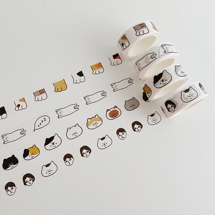 【 5m 】Cat Paw Print, Bear Washi Tape, Heart Cake, Planner Stickers, Sealing Stickers, Planner Stickers
