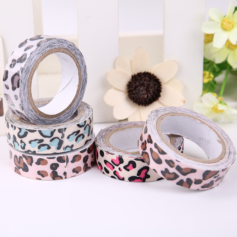Creative decorative printing tape paper small fresh leopard fabric color tape multi-functional handmade stickers