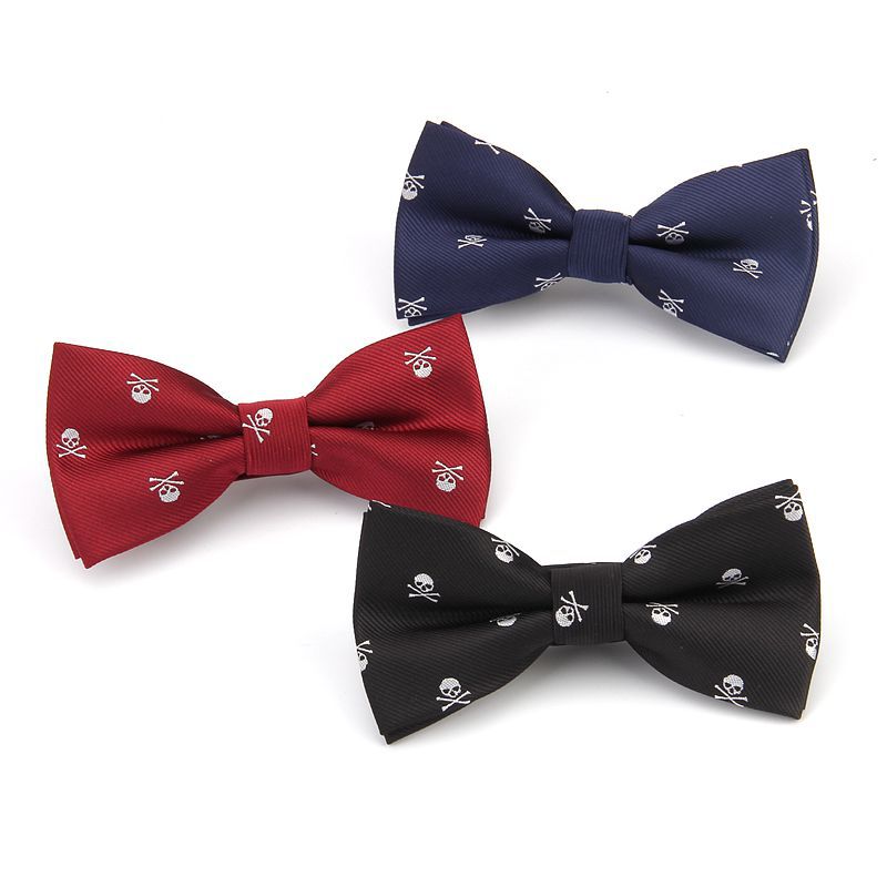 Men's Korean-style Skull Tie Dress Banquet Halloween Bow