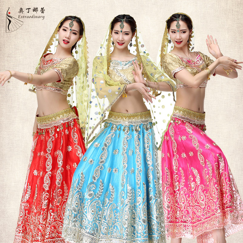 Odinale Belly Dance 2020 New Indian Sari Costume Women's Bollywood Dance Table Performance Costume Set