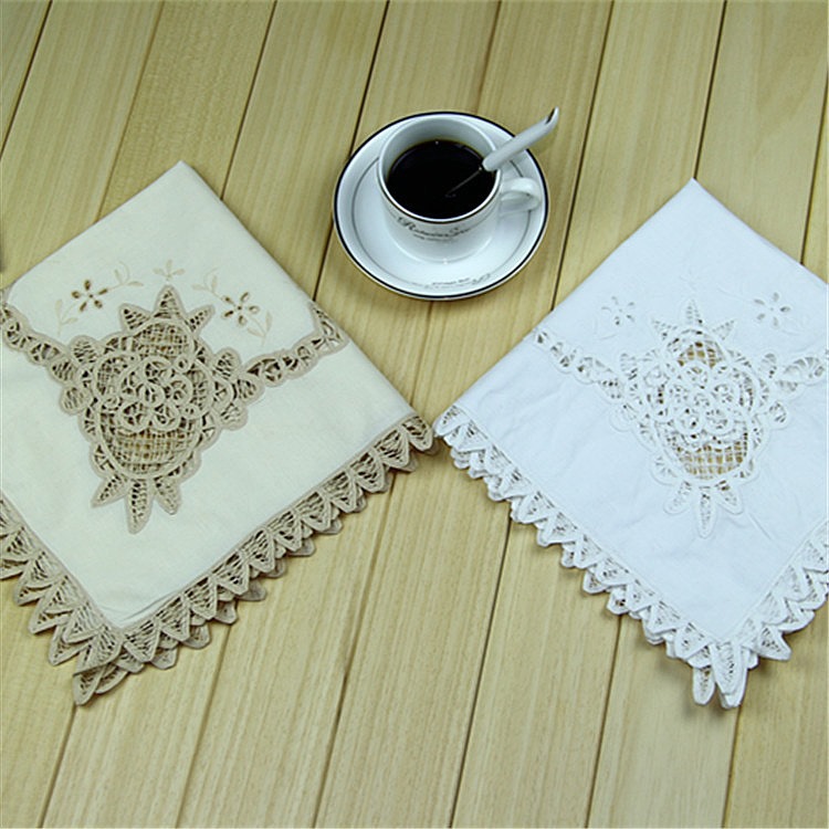 Wholesale stock of beautiful silk drawnwork ribbons, carved jade dragon openwork buckles, crocheted tablecloths, square towels, and covercloths.