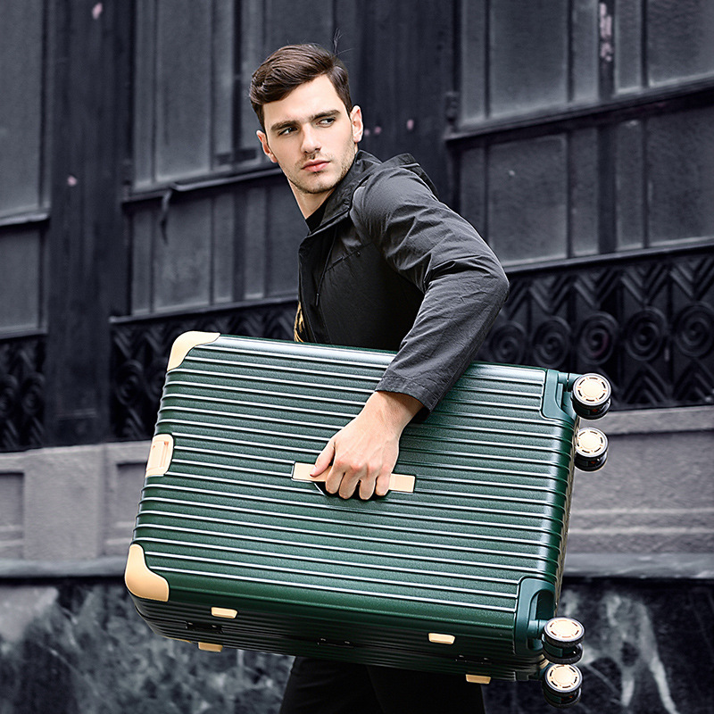 New Silent Universal Wheel Suitcase, Stylish Password Suitcase, British Style High-End Aluminum Frame Trolley Case
