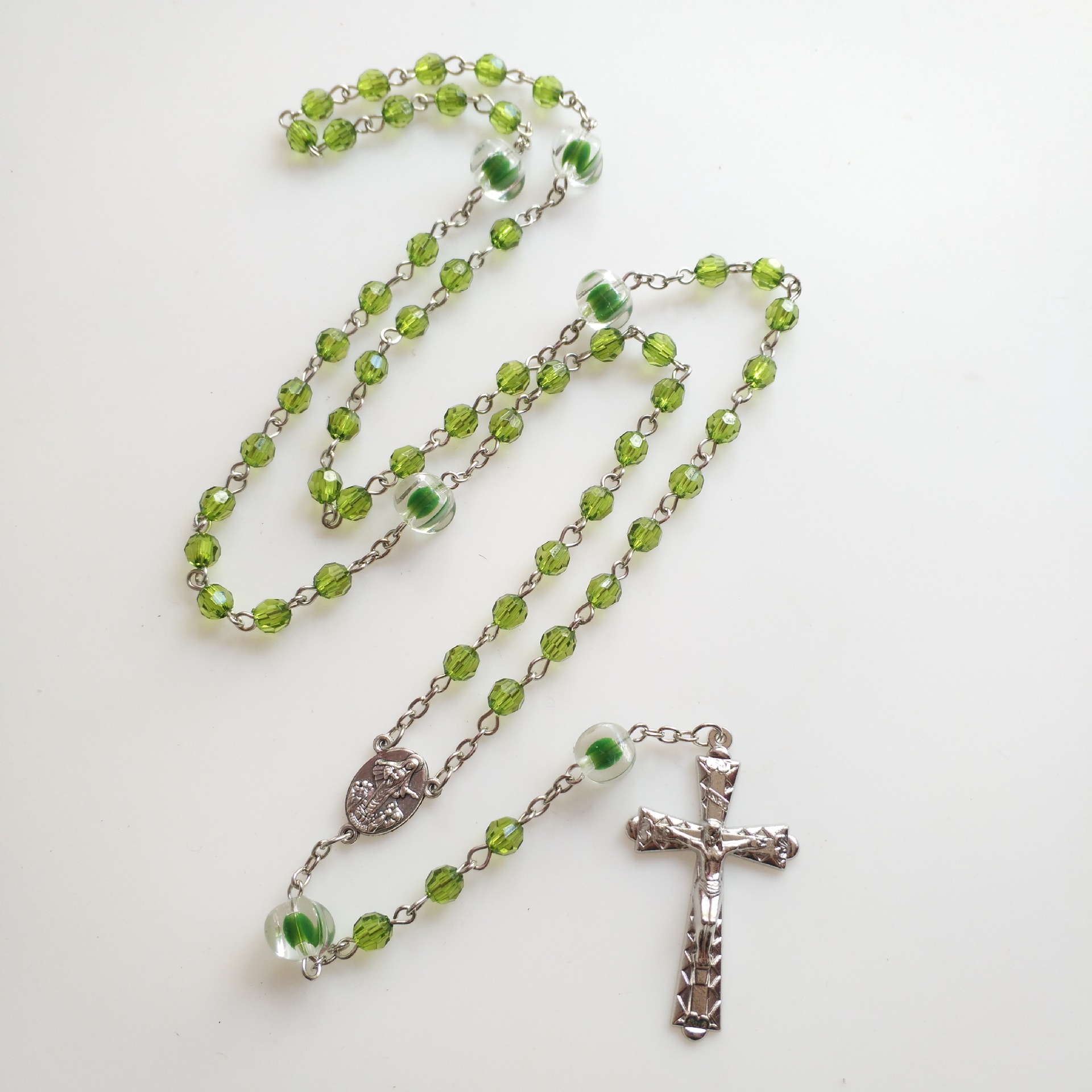 Cross-border European and American Cross rosary long tassel necklace fashionable temperament unisex sweater chain necklace
