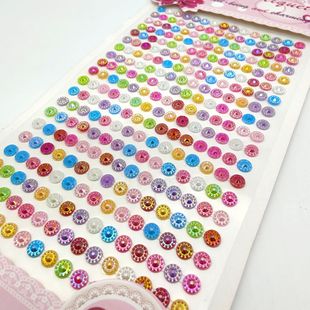 Spot 5mm resin Diamond AB color sunflower acrylic diamond sticker gem sticker Crystal sticker children's gift