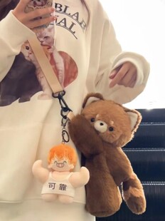 Super Cute Mori Style Ins Cartoon Little Raccoon Doll Plush Backpack Foreign Style Girl Commuter Backpack All-match Schoolbag