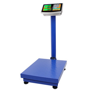 Direct selling electronic scale weighing and pricing platform scale commercial stainless steel folding 150kg scale blue bracket