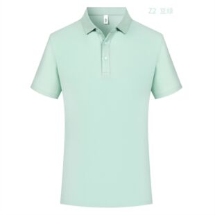mercerized cotton bee hole pearl POLO shirt overalls printed LOGO enterprise lapel short sleeve overalls printed embroidery