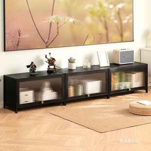 TV Cabinet Simple Modern Coffee Table TV Cabinet Combination Small Apartment Solid Wood Living Room Telescopic Light Luxury Floor Cabinet for Bedroom