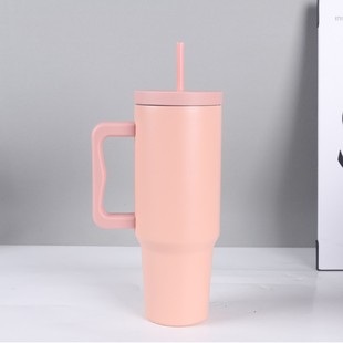 Foreign trade for 3 generations 40oz suction tube cup car large capacity portable ice cup 304 stainless steel handle car cup