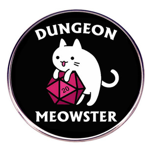 Кот и подземелье брошь играть Дракон и подземелье кости игра значок металлический сплав значок аксессуары
